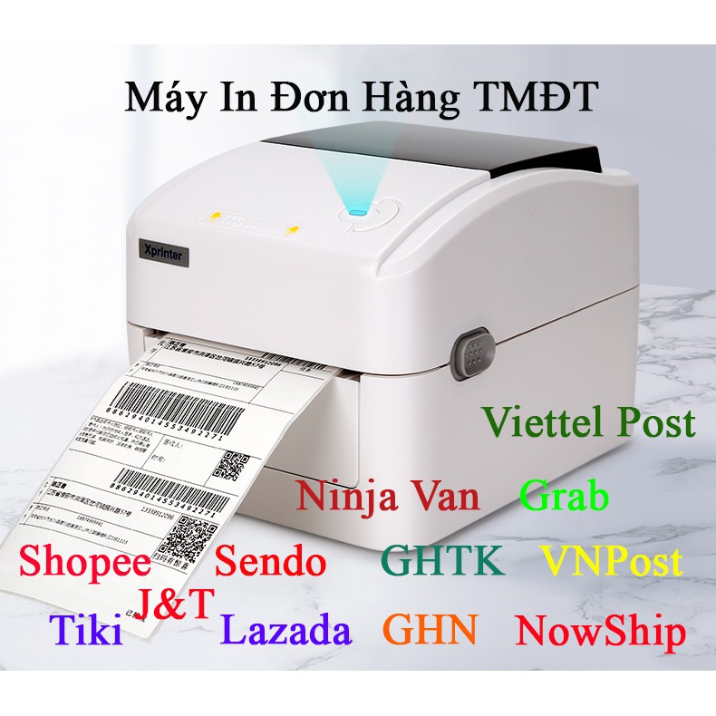 In tem xprinter 420B máy in tem sàn TMĐT, In vận đơn khổ A6